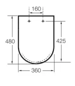 Roca Inspira Square Soft-Closing WC Ülőke, Onyx (A80153264B) - Image 2