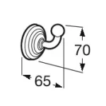 Roca Carmen Fali Akasztó, Króm (A817001001) - Image 2