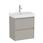 Roca Ona Compact alsószekrény mosdóval 55x36cm, 2 fiókkal, grey sand  (a851683510)