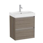 Roca Ona Compact alsószekrény mosdóval 55x36cm, 2 fiókkal, grey sand  (a851683510) - Image 3