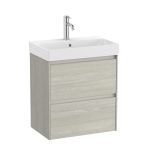 Roca Ona Compact alsószekrény mosdóval 55x36cm, 2 fiókkal, grey sand  (a851683510) - Image 6
