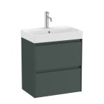 Roca Ona Compact alsószekrény mosdóval 55x36cm, 2 fiókkal, grey sand  (a851683510) - Image 2