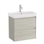 Roca Ona Compact alsószekrény mosdóval 60x36cm, 2 fiókkal, világos tölgy   (a851684512)