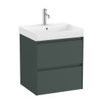 Roca Ona alsószekrény mosdóval 55x46cm, 2 fiókkal,   - matt zöld (a851687513)