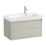 Roca Ona bútor asszimetrikus jobbos mosdóval 80x46cm, 1 fiókkal - matt zöld   (a851719513) - Image 3