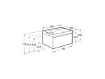 Roca Ona bútor asszimetrikus balos mosdóval 80x46cm, 1 fiókkal, matt green  (a851720513) - Image 7