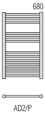 RADECO DORA AD2-600/P 680X650 egyenes törölköző szárító radiátor 395 WATTOS - Image 5