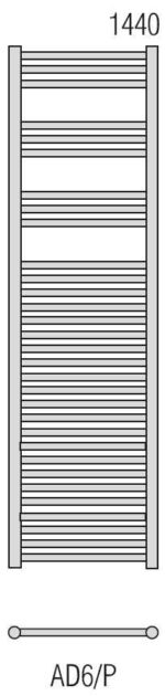 RADECO DORA AD6-600/P 1440X650 egyenes törölköző szárító radiátor 865 WATTOS - Image 5