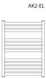 RADECO ENZO AK2-600/EL 715X630 szögletes profil , íves törölköző szárító radiátor 380 WATTOS - Image 5