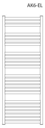 RADECO ENZO AK6-500/EL 1450X530 szögletes profil , íves törölköző szárító radiátor 635 WATTOS - Image 5