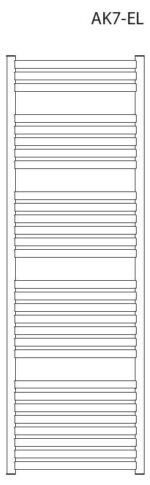 RADECO ENZO AK7-500/EL 1630X530 szögletes profil , íves törölköző szárító radiátor 730 WATTOS - Image 5