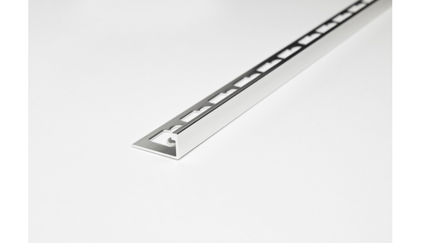 AL10HBC Viarprofil L Szögletes Szálcsiszolt Polírozott Króm Eloxált Alumínium Profil 10 mm X 2.7 M Szögletes élvédő (AL10HBC) - Image 1