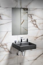 Sapho Quadrado Betonmosdó, Lefolyóval, 46x46cm, Szürke Gránit (AR468) - Image 3