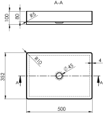 Sapho Aurum Inox Mosdó, 50x35cm (AU403) - Image 3