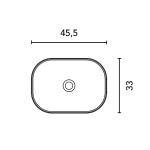 Royo Block pultra tehető, kerámia mosdó 45,5x13,5x33cm - Fekete (128410) - Image 2