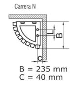 RADECO CARRERA N 1800X235 Design negyedköríves sarok törölköző szárító radiátor 940 WATTOS - Image 4