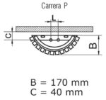 RADECO CARRERA P 1800X430 Design félköríves törölköző szárító radiátor 1380 WATTOS - Image 3
