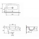 Cersanit Cersania 60 Mosdó (K11-0046) - Image 3