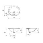 Cersanit Calla 54 Beépíthető Mosdó 53,5X41 (K11-0096) - Image 3