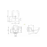 Cersanit Crea Szögletes Fali Bidé (K114-010) - Image 3