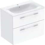 Geberit Selnova square mosdószekrény, keskeny peremű mosdóval, két fiókkal, 80x48cm (501.240.00.1)
