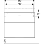 Geberit Smyle square alsószekrény dió színben 73x47 cm (500.353.jr.1) - Image 4