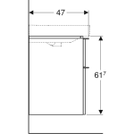 Geberit Smyle square alsószekrény dió színben 73x47 cm (500.353.jr.1) - Image 3