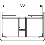Geberit Smyle square alsószekrény dió színben 73x47 cm (500.353.jr.1) - Image 2