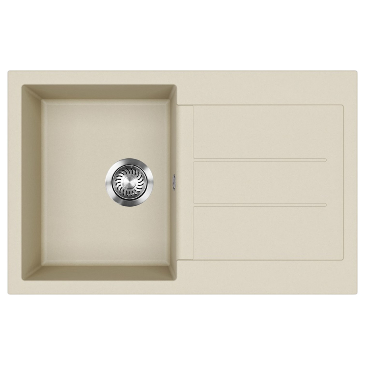 EVIDO_Cubo_45S_granit_mosogato_780_x_500_mm_bezs-i73790 EVIDO Cubo 45S gránit mosogató 780 x 500 mm - Bézs (105528) - Image 1