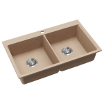 Evido Quadro 9 mosogatótálca 860x510 mm, 2 medencés - Avena (105724) - Image 2