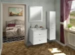 Aqualine Favolo keretes tükör, 80x80cm, matt fehér (fv080) - Image 2
