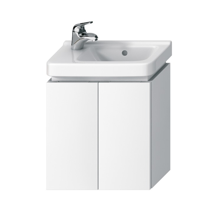H40J4202005001.jpg Jika Cubito Pure bútor alsószekrény az aszimmetrikus h81142 ¾, 45x25 cm-es 2 ajtó fehér fényes lakk (h40j4202005001) - Image 1