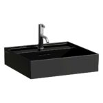 LAUFEN Kartell 50×46 cm SaphirKeramik mosdó - fényes fekete