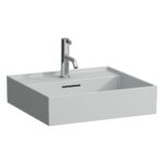 LAUFEN Kartell 50×46 cm SaphirKeramik mosdó - matt szürke