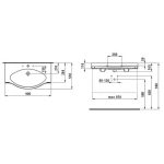 Laufen Palace 90X51 Ráültethető Mosdó 1 Csaplyukkal Törölköző Tartóval (H8127020001041) - Image 2