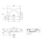 Cersanit Etiuda 65 Mosdó, Mozgáskorlátozottak Részére (K11-0041) - Image 2