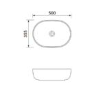 Cersanit Moduo 50-Es Pultra Tehető Ovális Alakú Mosdó Antracit (K116-107) - Image 2