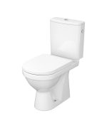 Cersanit Zip "Nyitott Peremes" Monoblokkos WC Mélyöblítésű, Alsó Kifolyású, Tartály Vízbevezetés Oldalt + Lecsapódásgátlós, Durolplast, Antibakteriális, Könnyen Levehető WC-Ükőke (K121-013)