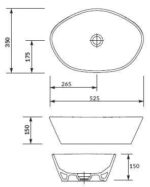 Cersanit City Splendour 50 Ovális Pultra Tehető Mosdó 52,5X35 (K35-046) - Image 3