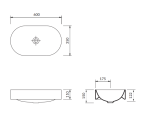 Cersanit Inverto Ovális 60X35 CM Pultra Tehető Mosdó (K671-009) - Image 4