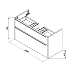 Jika Pure alsószekrény mosdóval , 102x54x41,8 cm-es, fényes fehér színben  (h40b2364025002) - Image 4