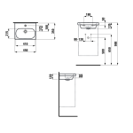 Laufen Lua kézmosó 45x34 cm - Csaplyuk nélkül, túlfolyó nélkül (H8150810001421) - Image 2