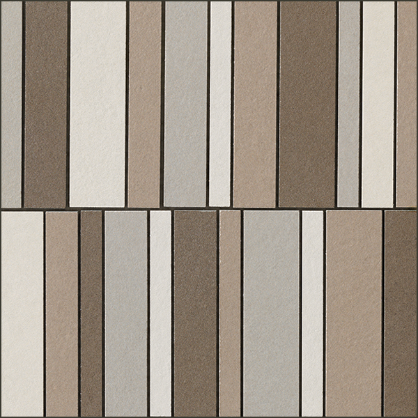 NU00MLC1 Italgraniti Nuances Mosaico Listelli Mix Caldo 1 30X30 cm Mozaik (NU00MLC1) - Image 1