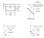 Villeroy & Boch Avento Mosdó Kompakt 550X370 Fehér (4A0055) - Image 2