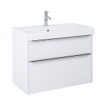 Jika Pure alsószekrény+mosdó, 82,5x54x41,8 cm-es, fényes fehér színben (h40b2344025002)