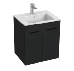 Jika Cube alsószekrény mosdóval  55 x 43 cm 2 ajtóval -  antracit (h4536111763521)