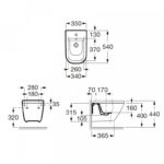 Roca The Gap Fali Bidé Rejtett Rögzítésű (A357476000) - Image 2