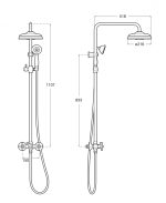 Roca Carmen zuhanyrendszer, króm (A5A974BC00) - Kiállítási darab - Image 3