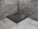 Radaway Doros Stone C 90x90 cm akril zuhanytálca előlappal , ajándék szifonnal,  - Fekete (SDRC9090-05-54S)