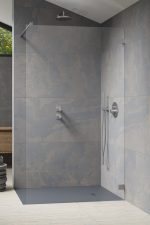 Radaway Essenza Pro Zuhanyfal Átlátszó Üveggel, Szálcsiszolt Nikkel színű profillal,  - 160 (10103160-91-01)